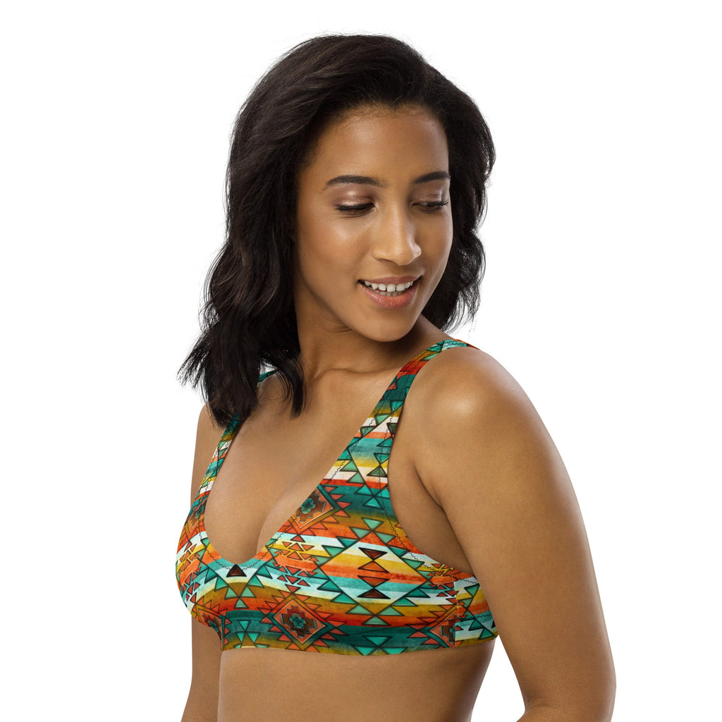 Baha Ranch Yeehaw Mustard Aztec Bikini Top
