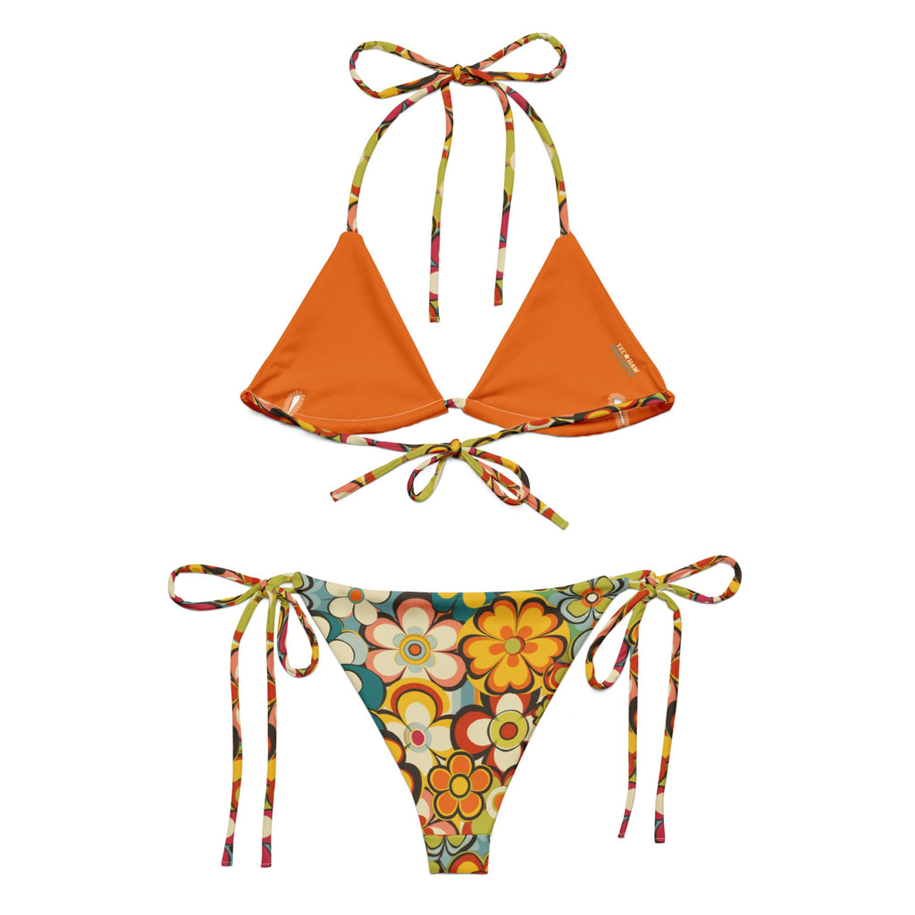 Baha Ranch Yeehaw Woodstock Retro Floral String Bikini