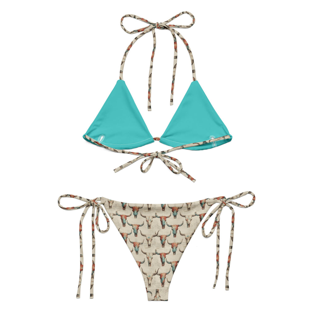 Baha Ranch Yeehaw Bullhead Skulls String Bikini