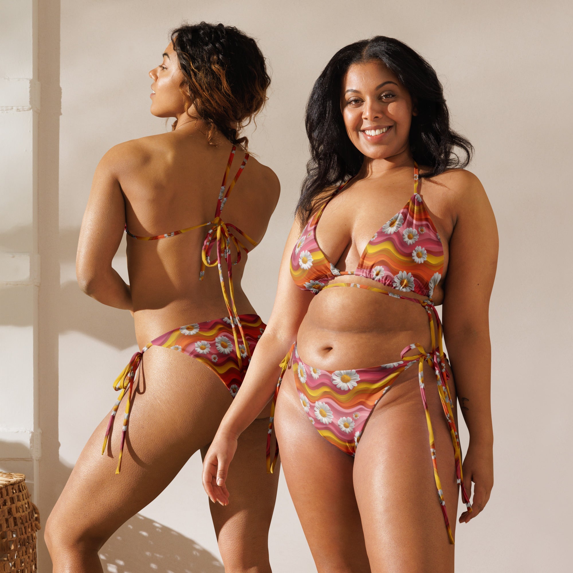 Baha Ranch Yeehaw Groovy Floral String Bikini