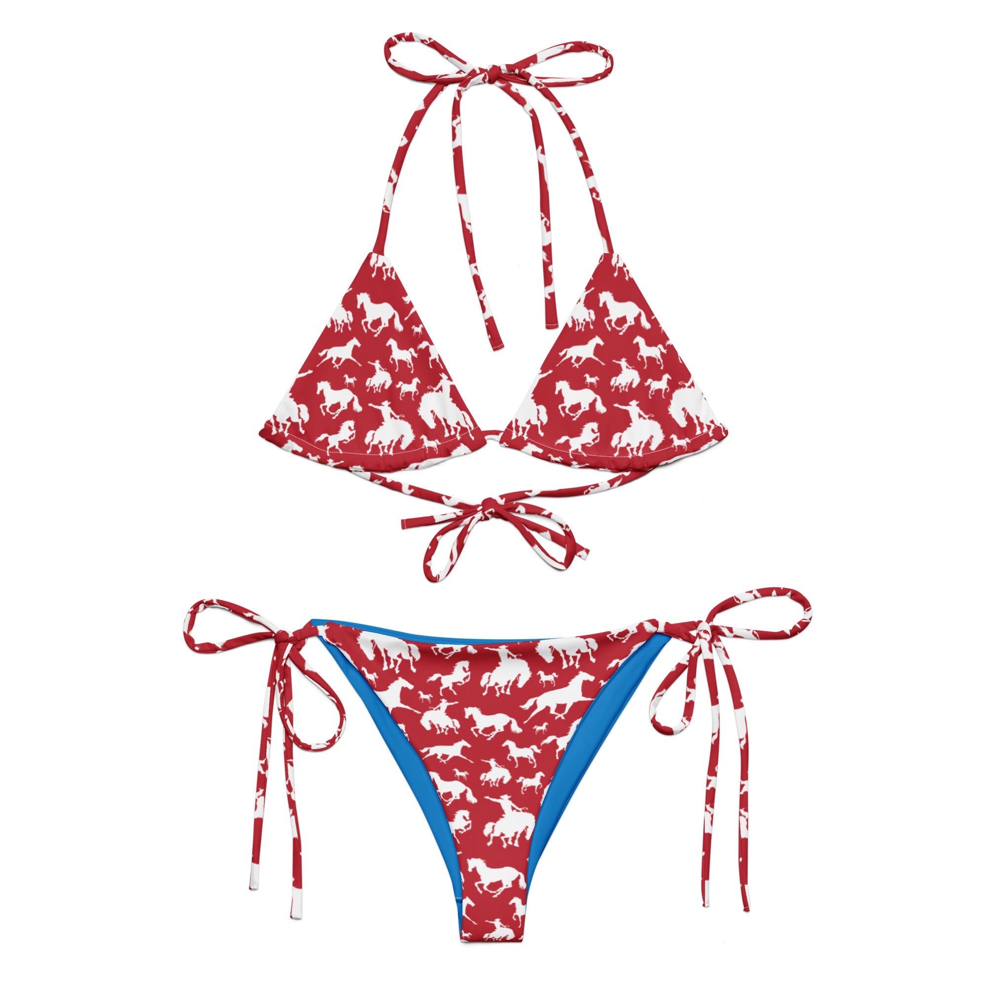 Baha Ranch Yeehaw Red Rodeo Cowboy String Bikini