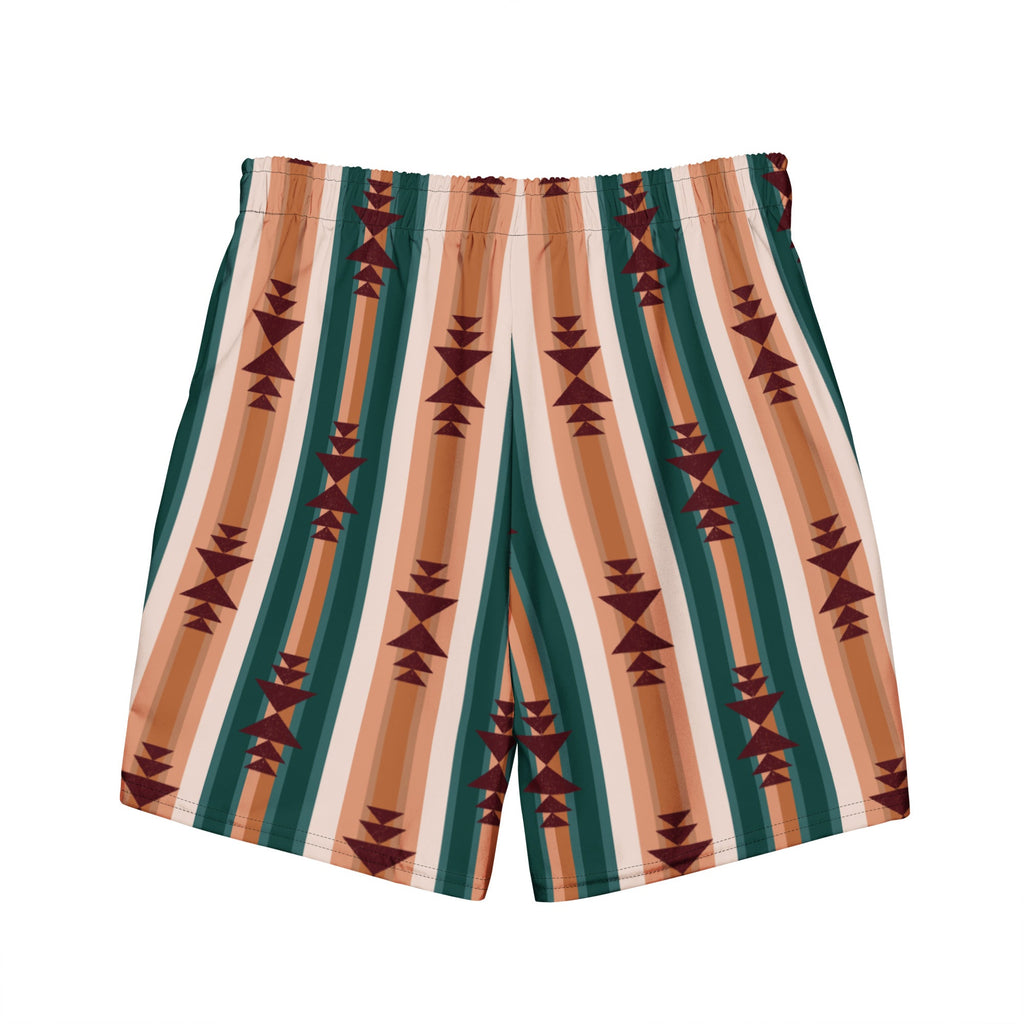 Baha Ranch Yeehaw Cocoa Aztec Men's Swim Trunks