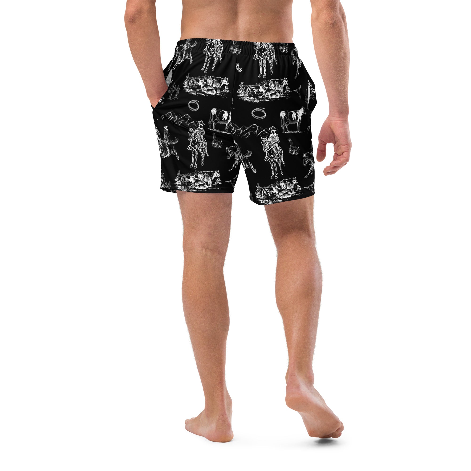 Baha Ranch Yeehaw Ranch Life Men's Swim Trunks