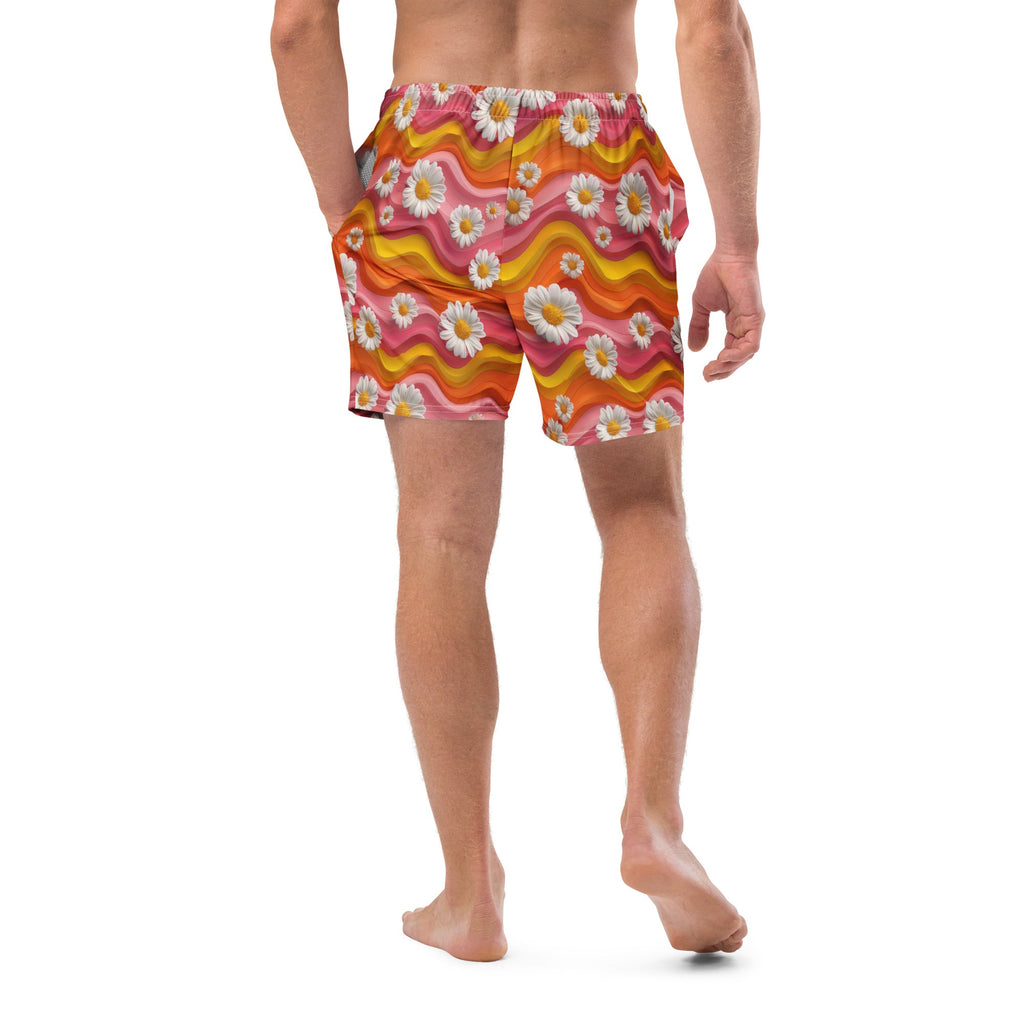 Baha Ranch Yeehaw Groovy Floral Men's Swim Trunks