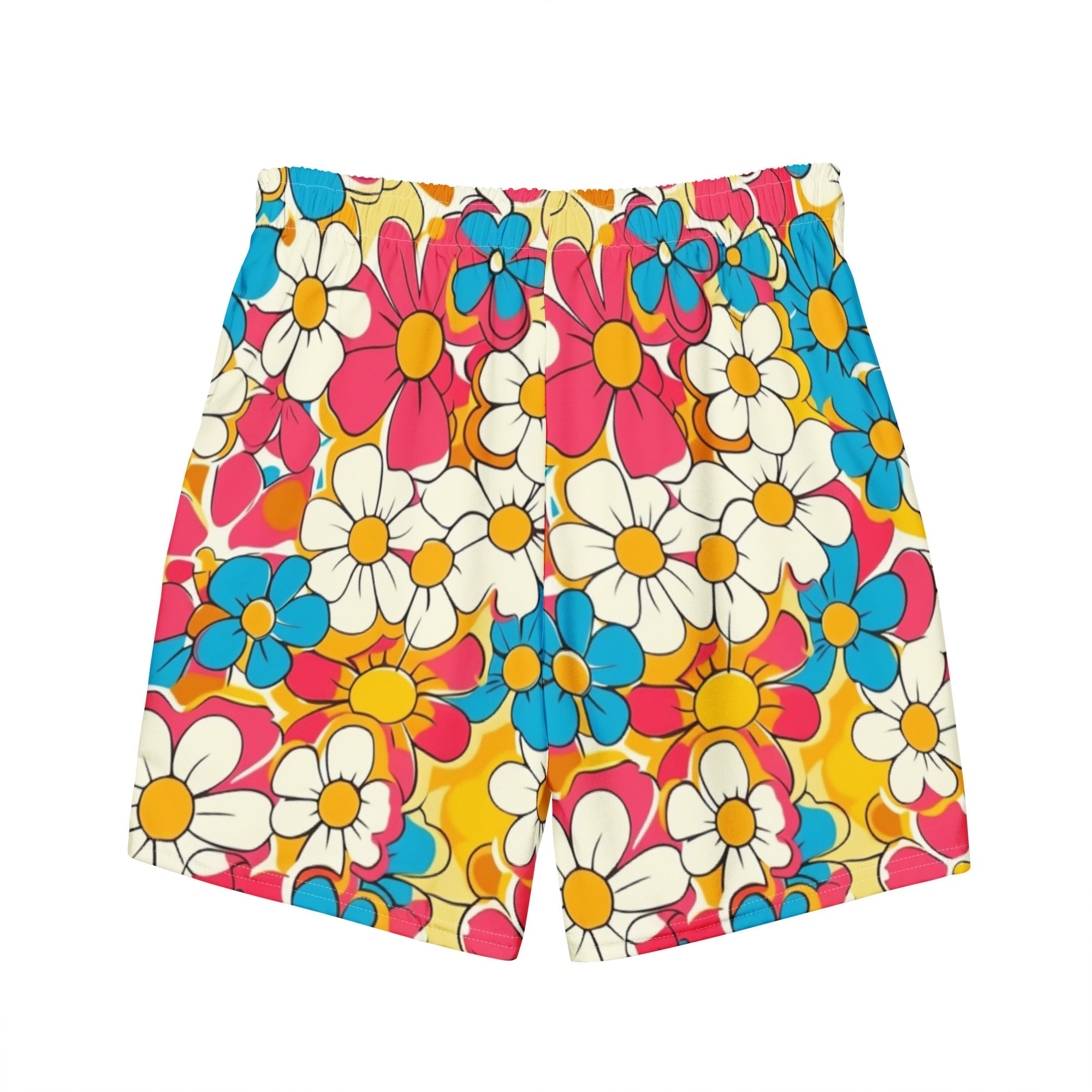 Baha Ranch Yeehaw Flower Child Retro Men's Swim Trunks