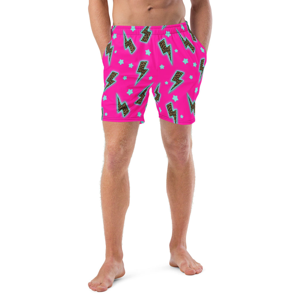Baha Ranch Yeehaw Leopard Lightning Men's Swim Trunks