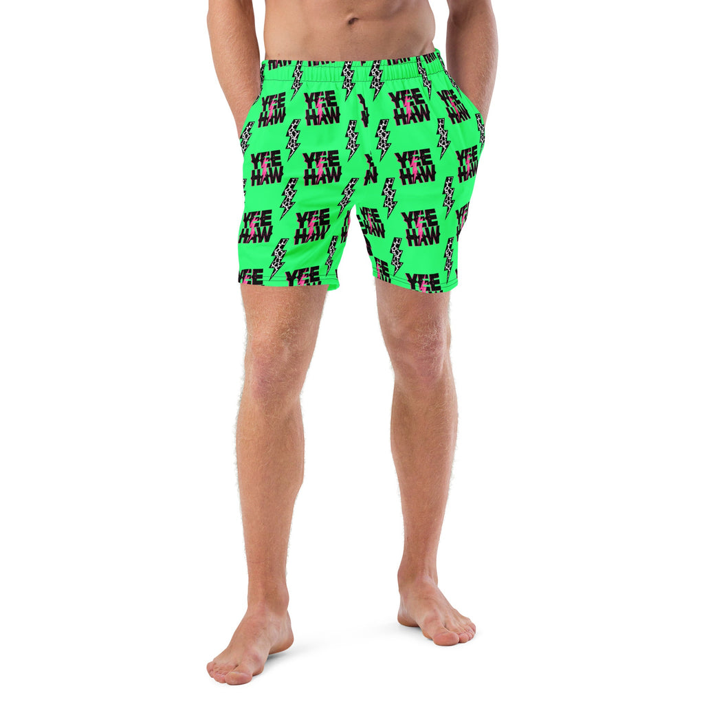 Baha Ranch Yeehaw Neon Men's Swim Trunks