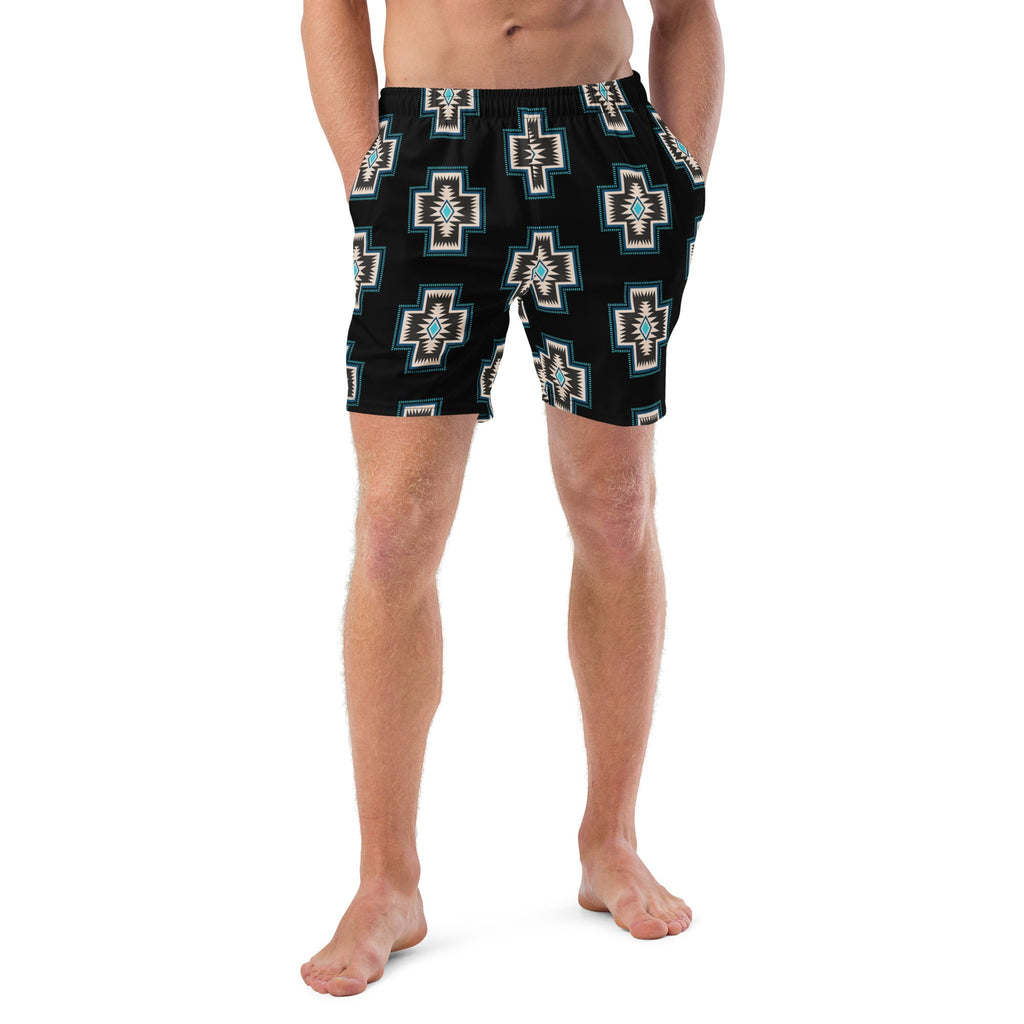 Baha Ranch Yeehaw Southwest Cross Men's Swim Trunks