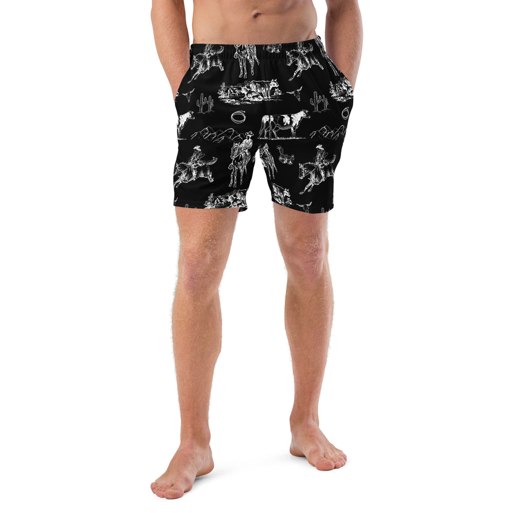 Baha Ranch Yeehaw Ranch Life Men's Swim Trunks