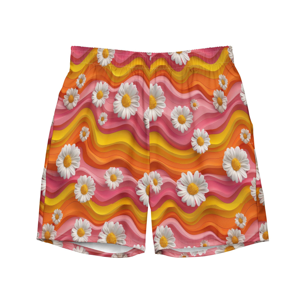 Baha Ranch Yeehaw Groovy Floral Men's Swim Trunks