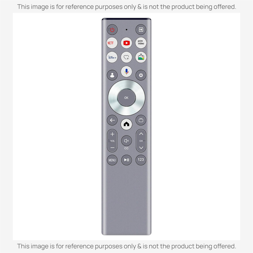 Substitute for Hisense ERF6G80H / ERF6A80 Google Voice TV Remote Control | A7, U8 Series [ERF6B80HL]