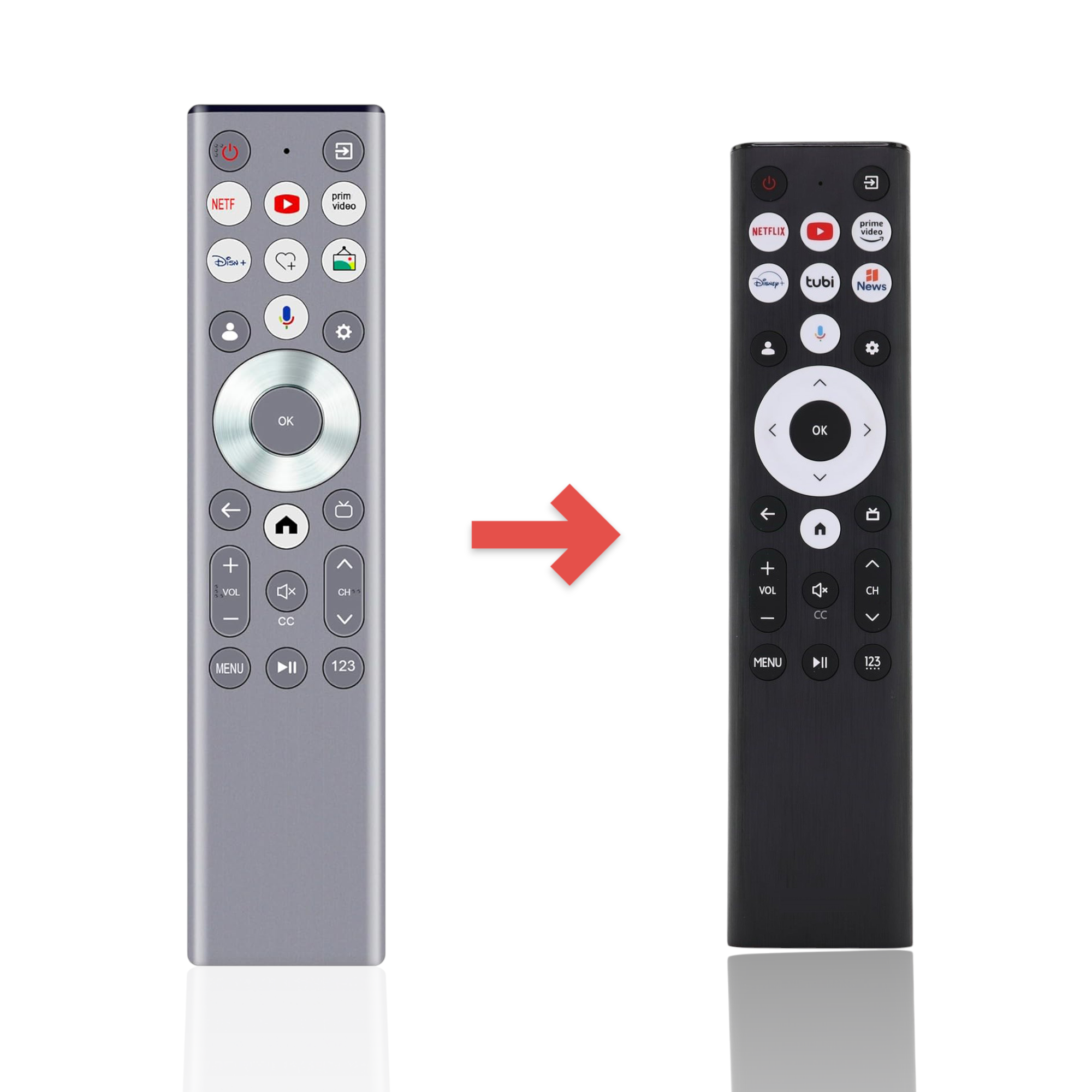 Substitute for Hisense ERF6G80H / ERF6A80 Google Voice TV Remote Control | A7, U8 Series [ERF6B80HL]