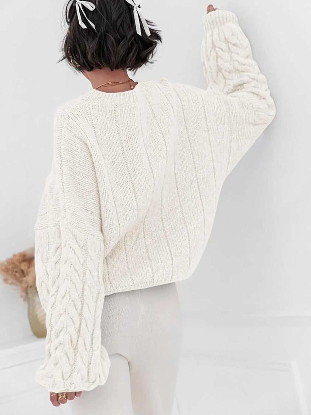 Cable Knit Long Sleeve Sweater