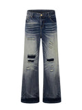 Men's Full Size Distressed Wide-Leg Bootcut Jeans Plus Size