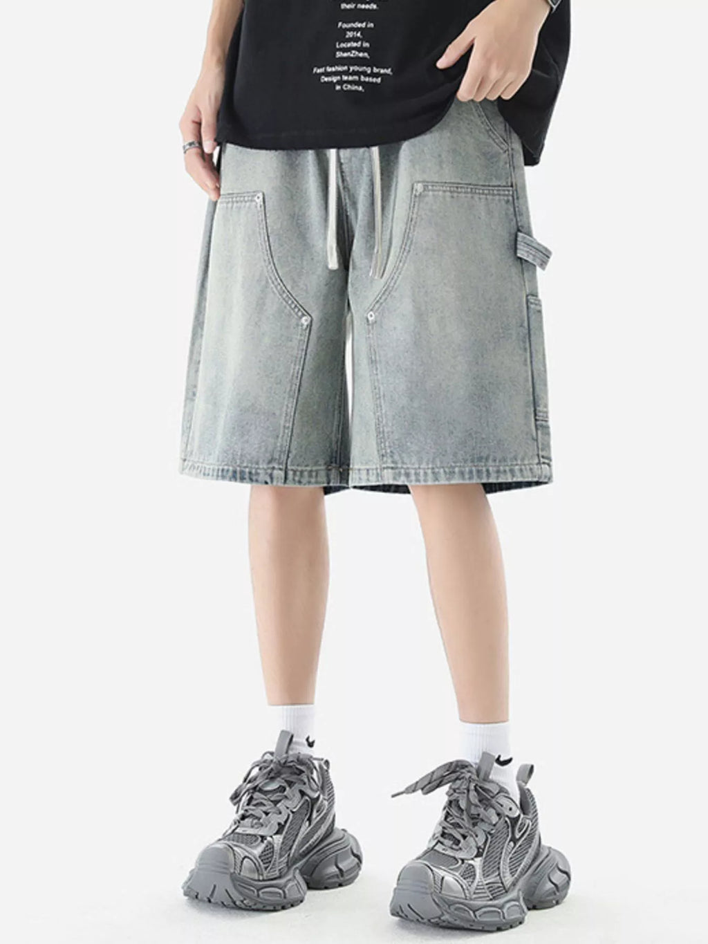 Men's Vintage Wash Denim Shorts