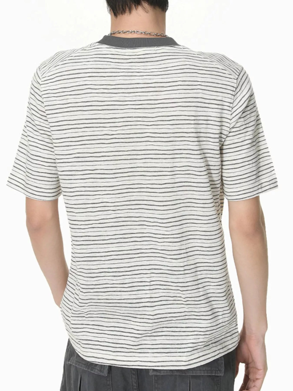 Men's Striped Crew Neck T-Shirt