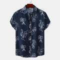 Men's Plus Size Printed Short Sleeve Casual Shirt