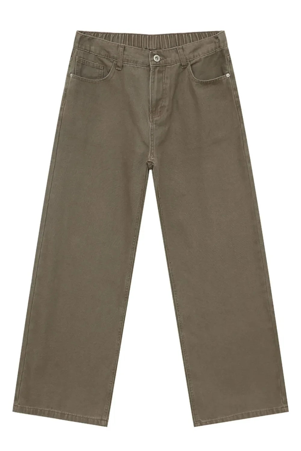 Straight-Leg Jeans with Back Elasticated Waistband