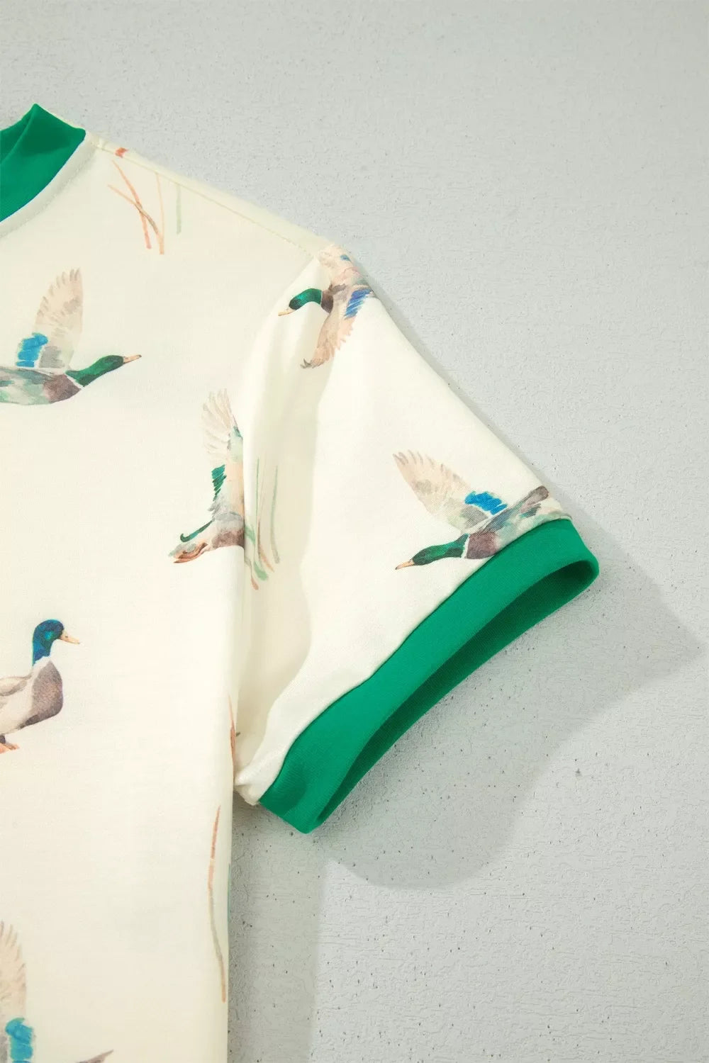 Mallard Printed Colorblock Trim Short Set