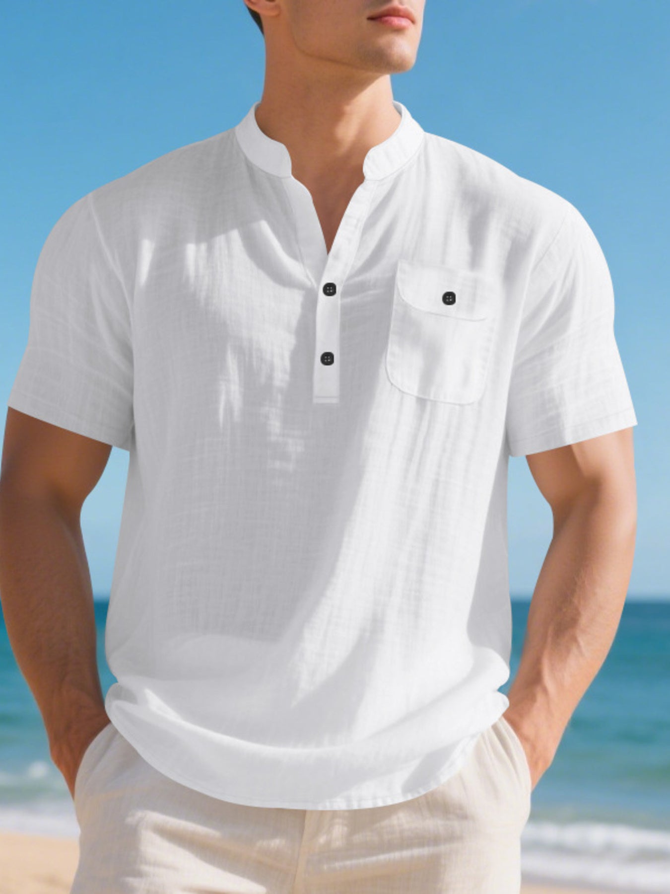 Men's Full Size Casual Short Sleeve Shirt Plus Size