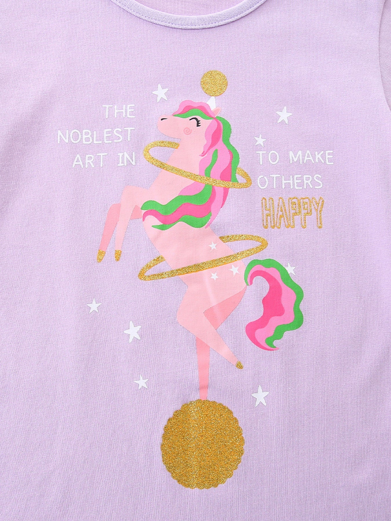 Children's Unicorn Graphic Short Sleeve T-Shirt