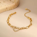 18K Gold-Plated Rhinestone Chain Bracelet