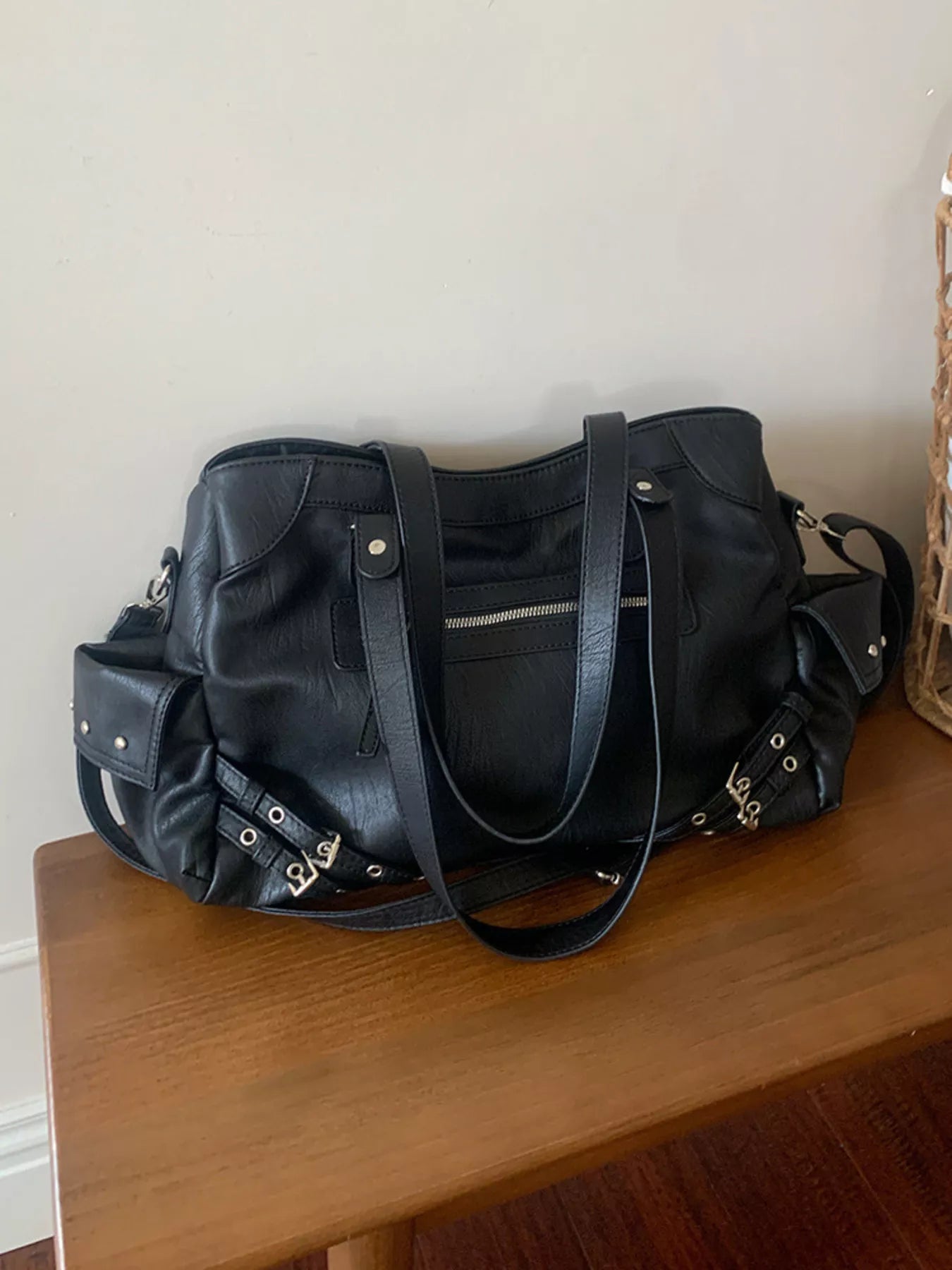 Rivet Decor Crossbody Bag