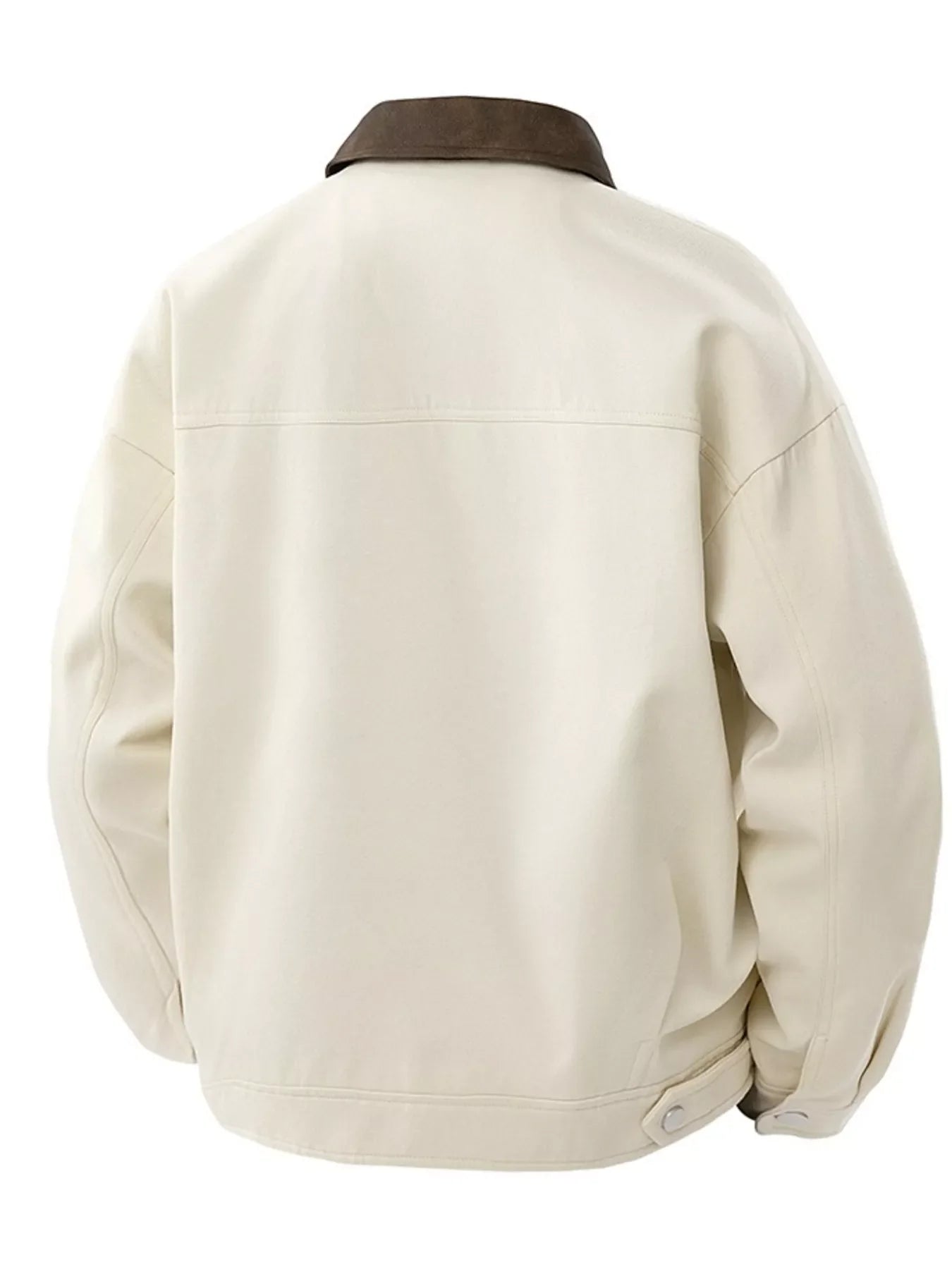 Men's Plus Size Contrast Collar Casual Jacket