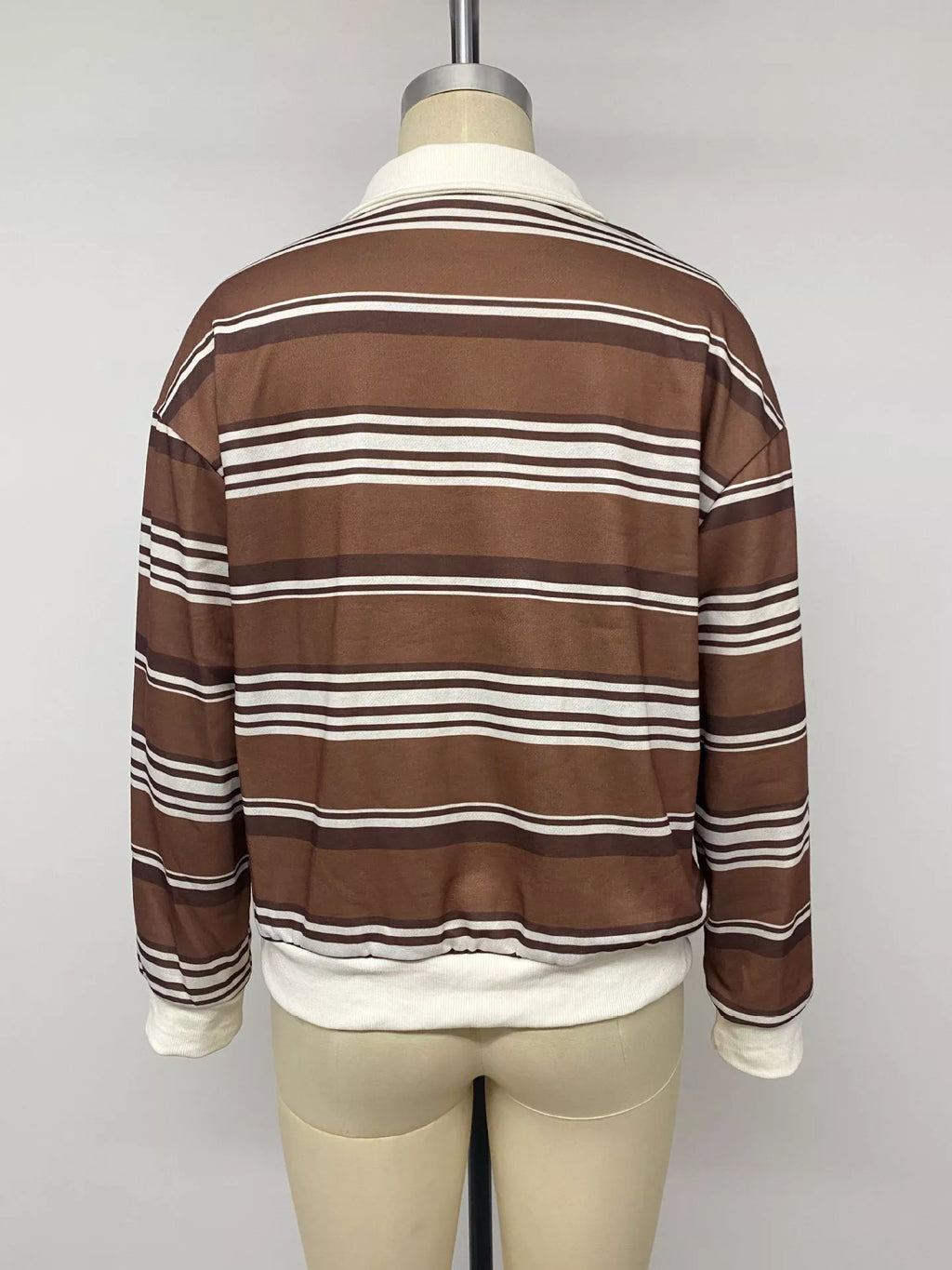 Striped Dropped Shoulder Sweatshirt