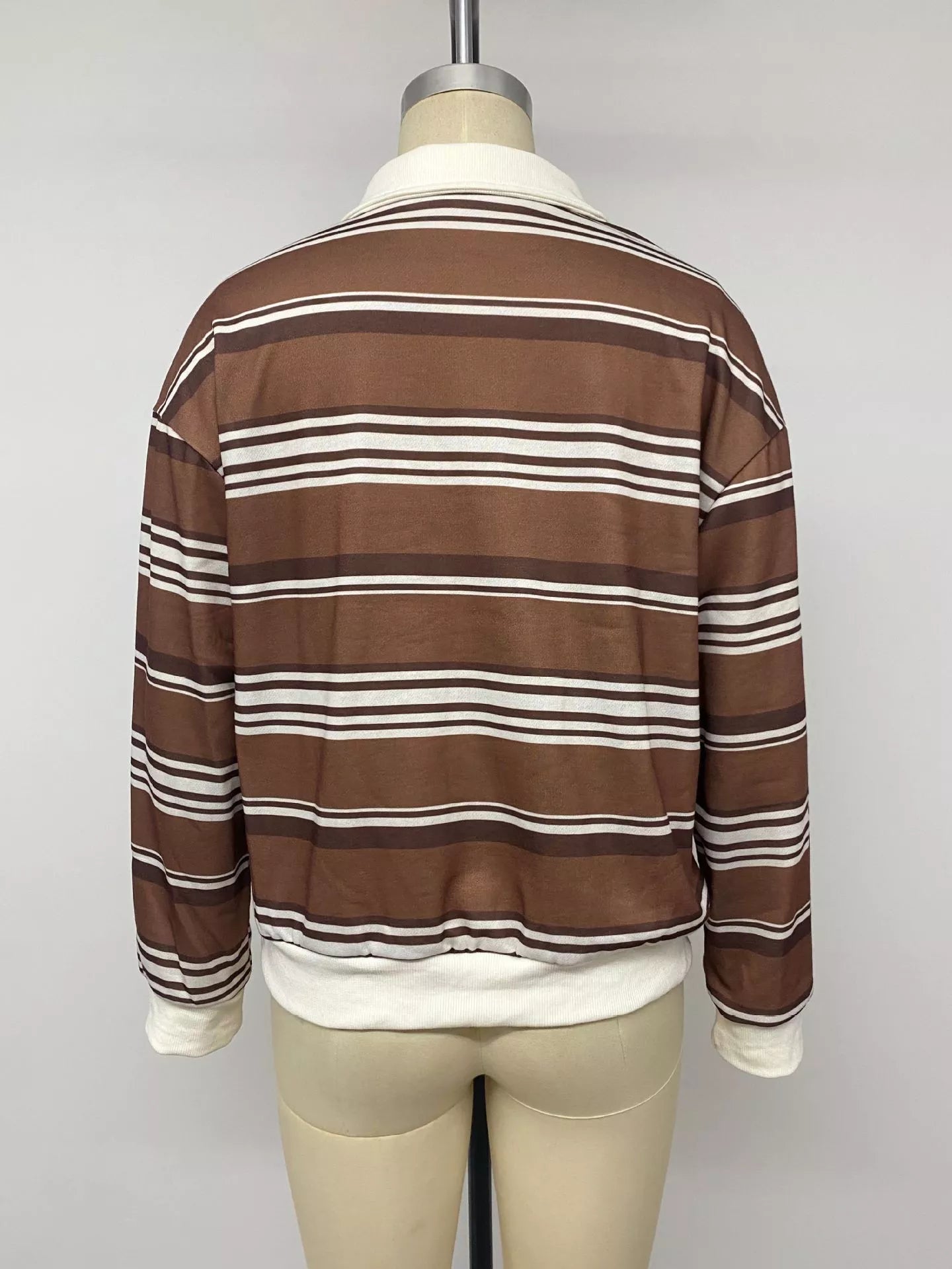 Striped Dropped Shoulder Sweatshirt