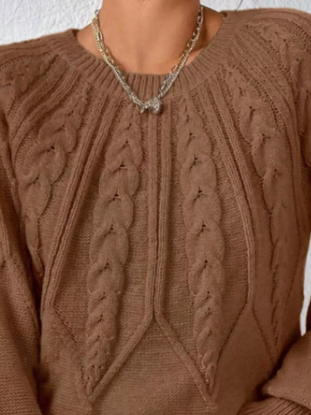Cable Knit Long Sleeve Sweater