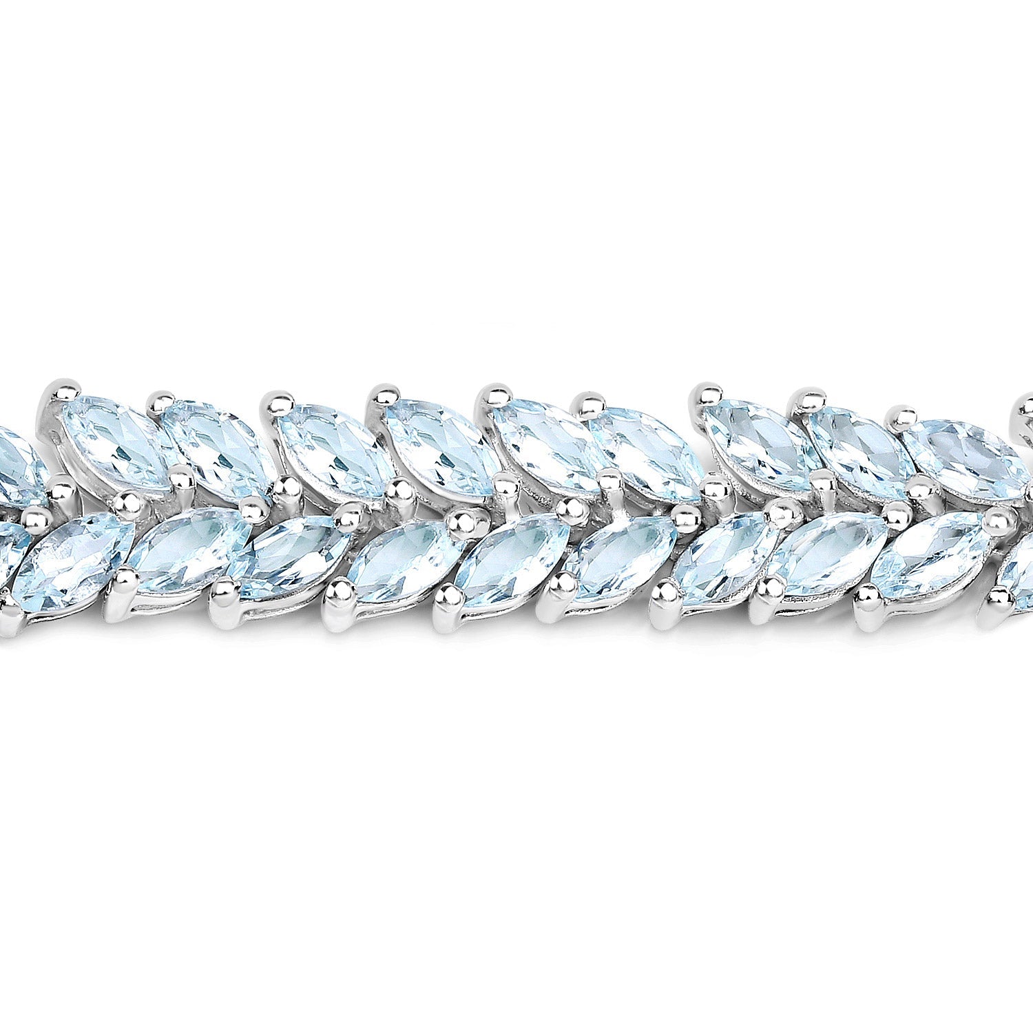 15.04 ct. Genuine Blue Topaz .925 Sterling Silver Bracelet