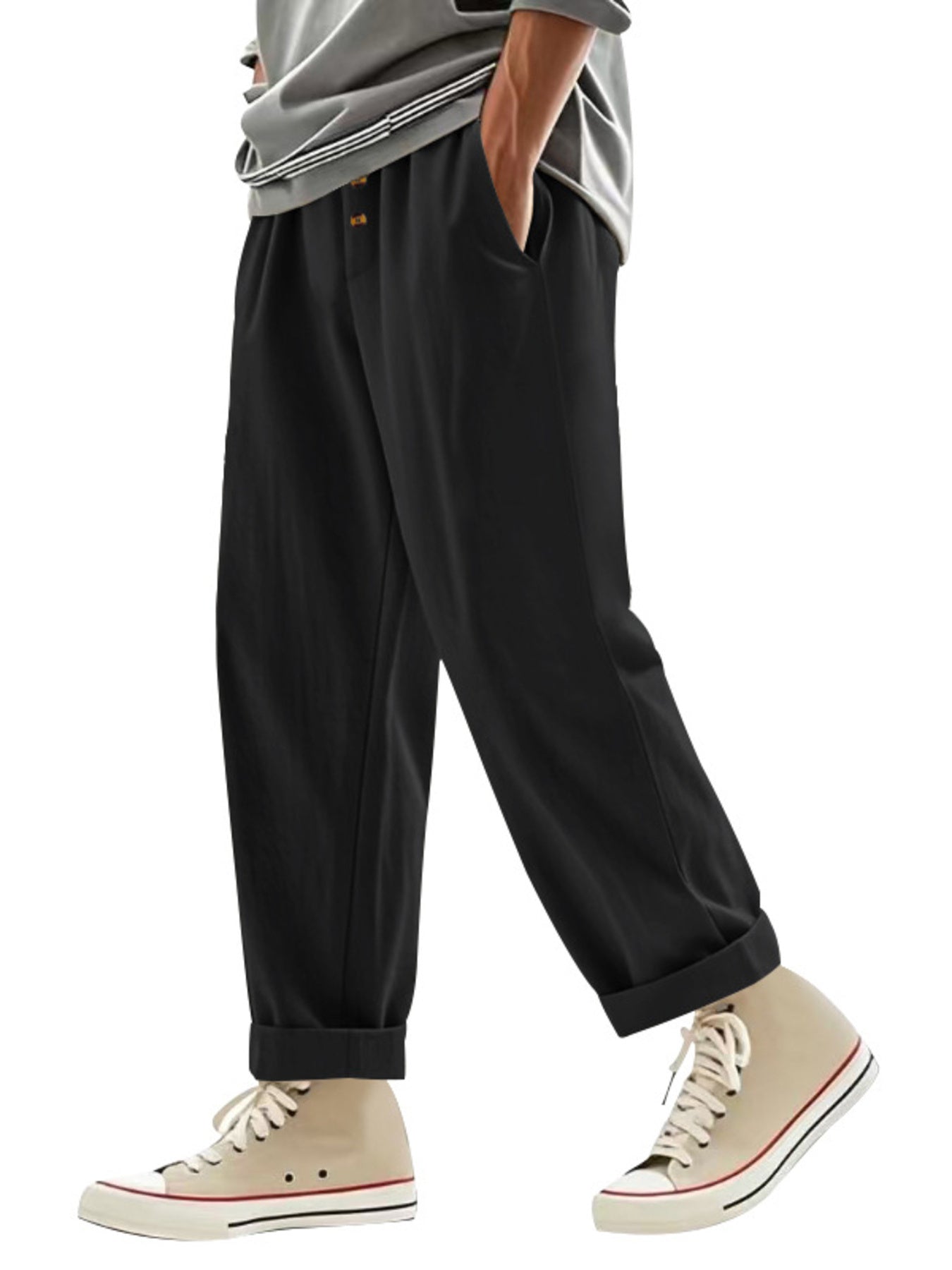 Men's Full Size Drawstring Loose Fit Pants Plus Size