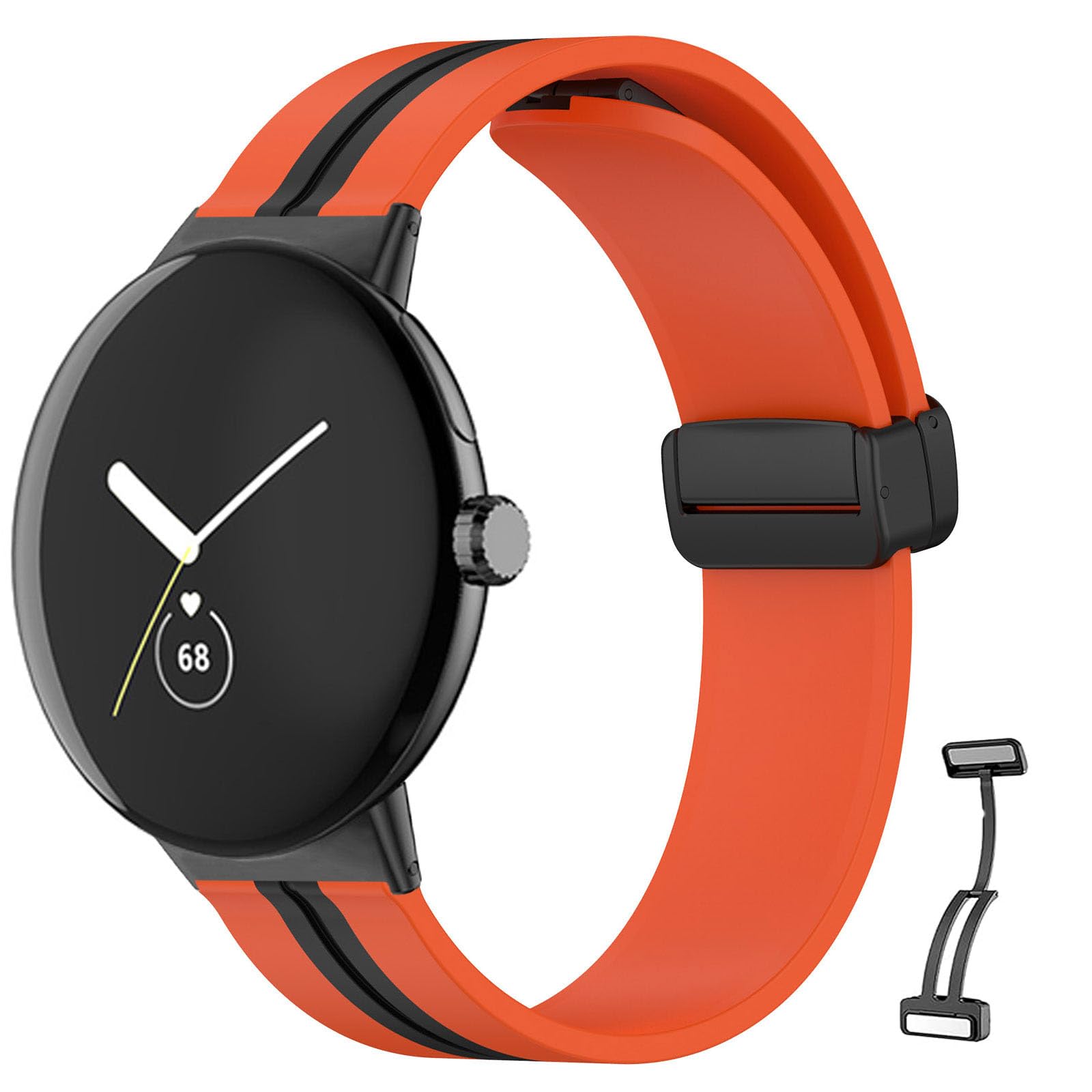 Dogari Compatible with Google Pixel Watch 3 41mm/ Google Pixel Watch 2 Band/Google Pixel Watch Band for Women Men Silicone Waterproof Sport Replacement Straps for Pixel Watch 2/ Pixel Watch
