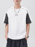 Men's Plus Size Color Block Casual T-Shirt