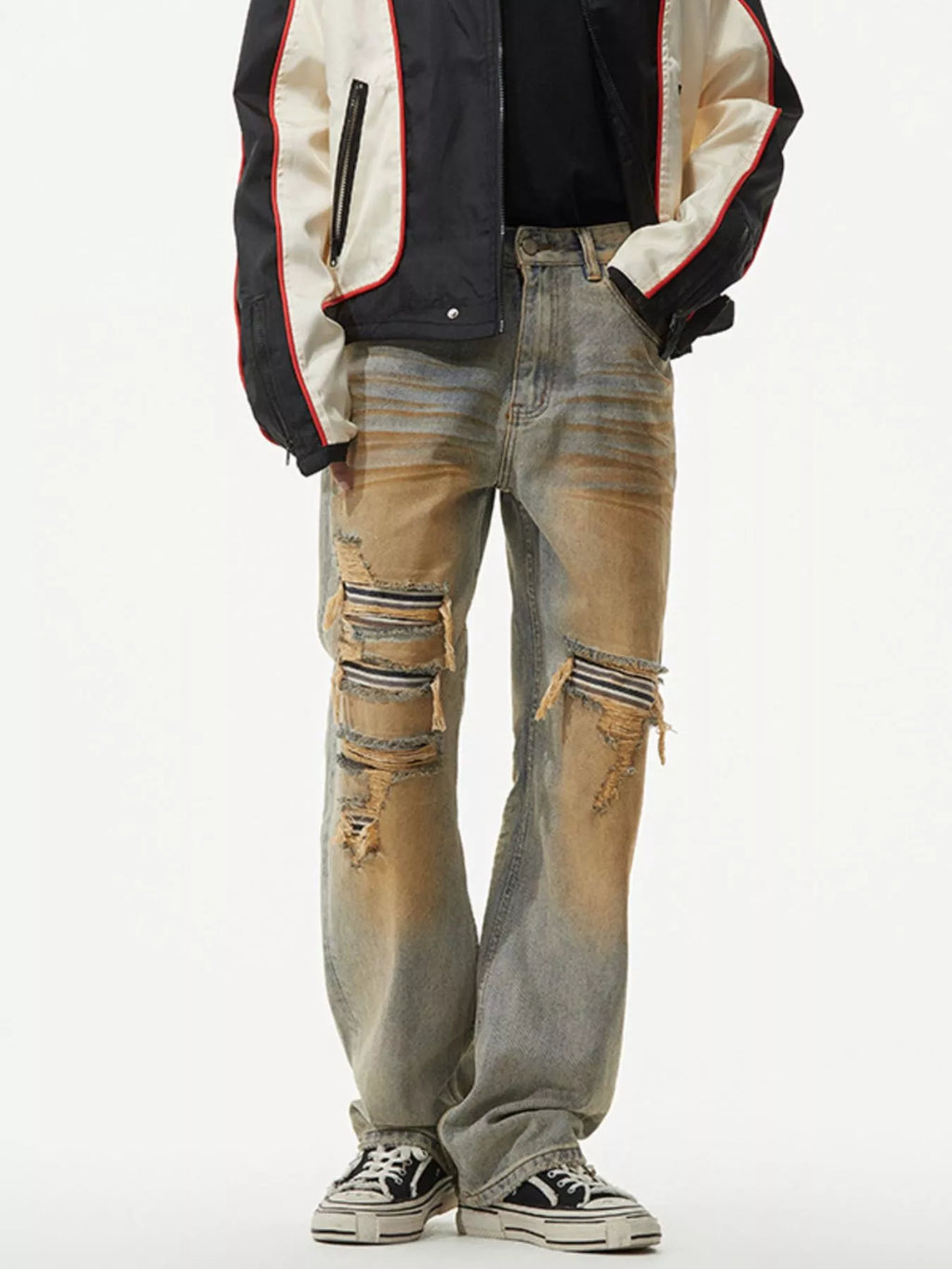 Men's Distressed Loose Fit Jeans