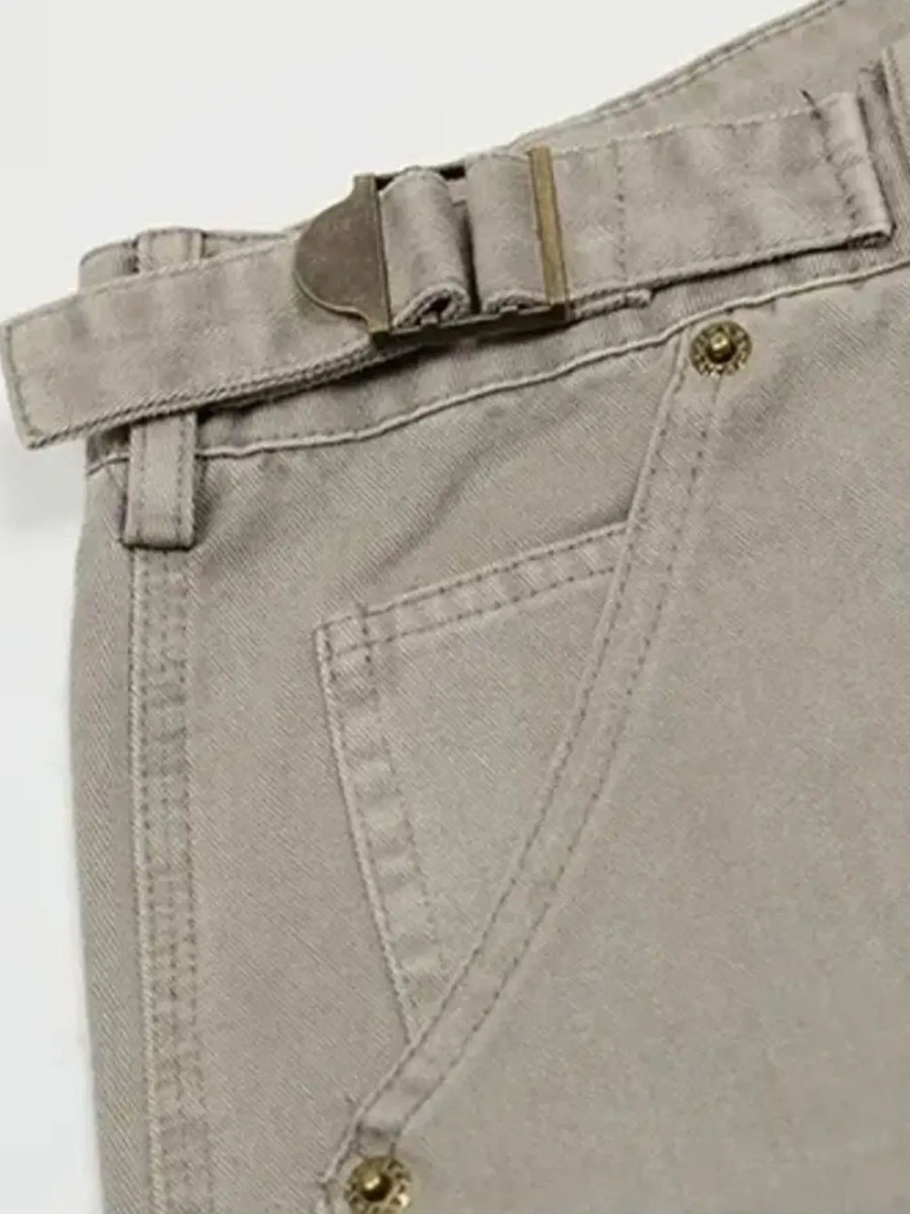 Men's Straight Cargo Pants with Multiple Pockets