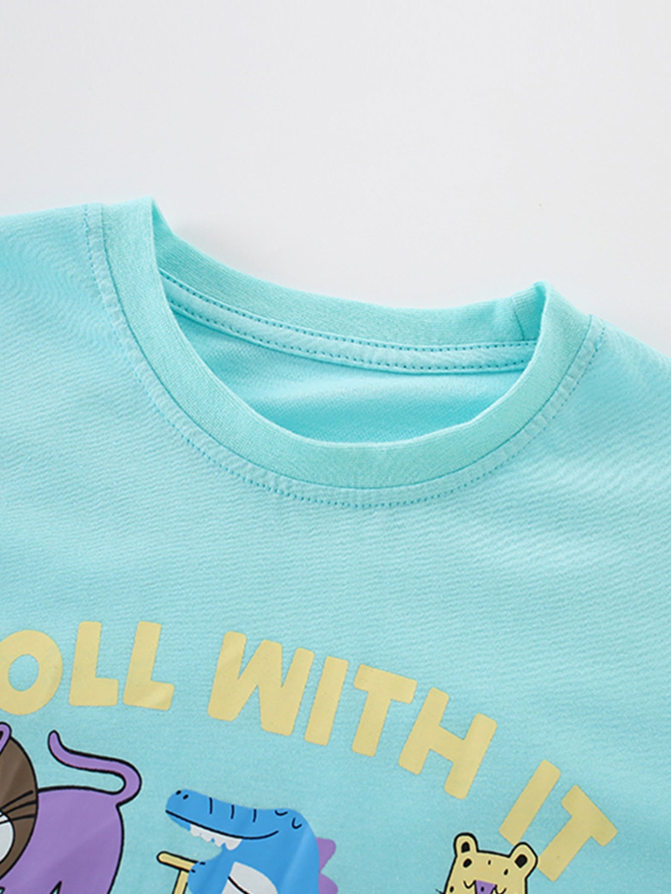 Children's Animal Graphic Tee and Shorts Set