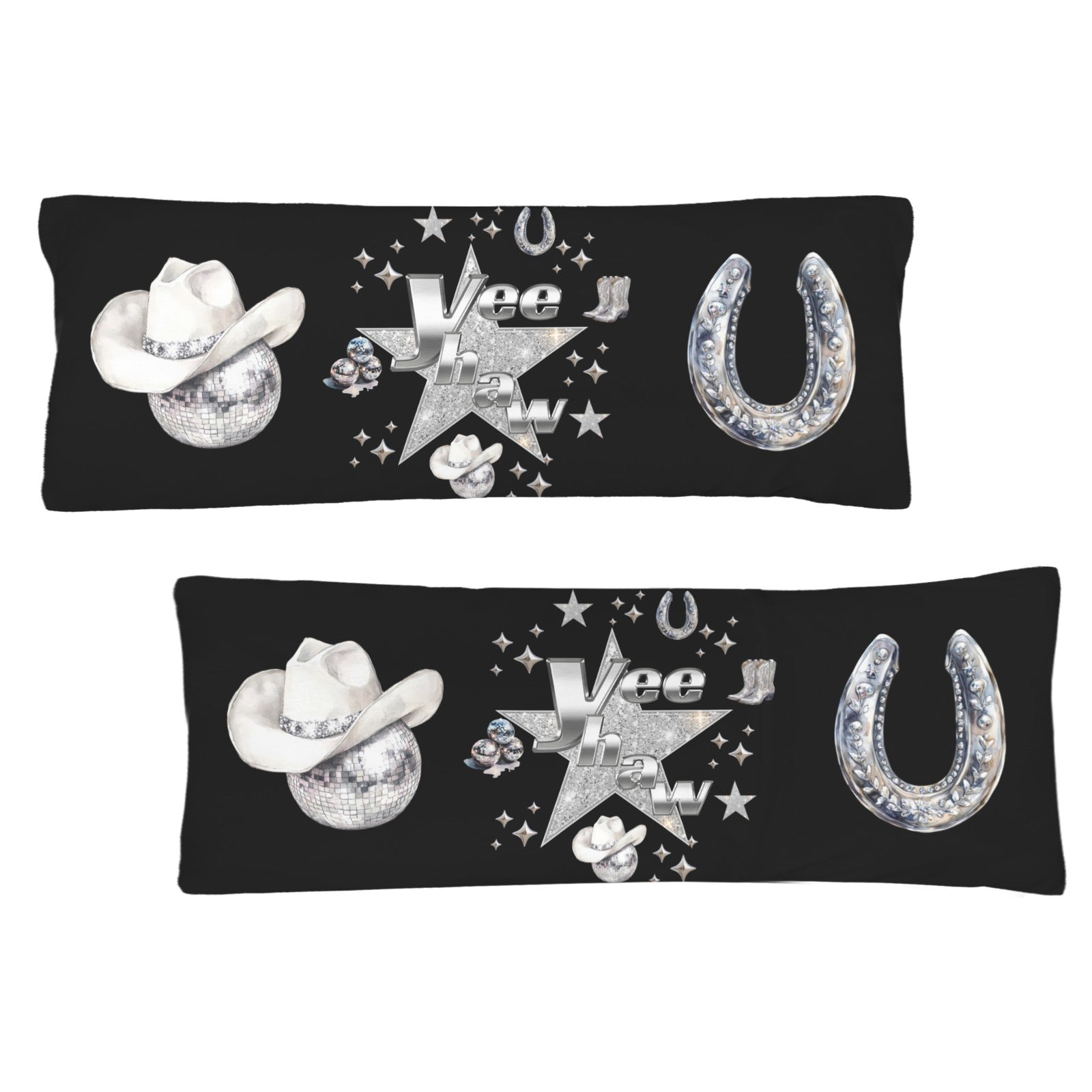 Baha Ranch Yeehaw Rhinestone Cowgirl Body Pillow Cover Made in America
