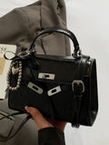 Embossed Pattern Flap Crossbody Bag