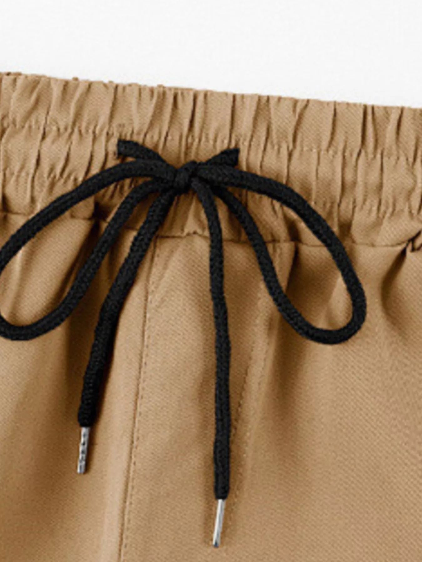 Men's Full Size Cargo Pants with Drawstring Waist Plus Size