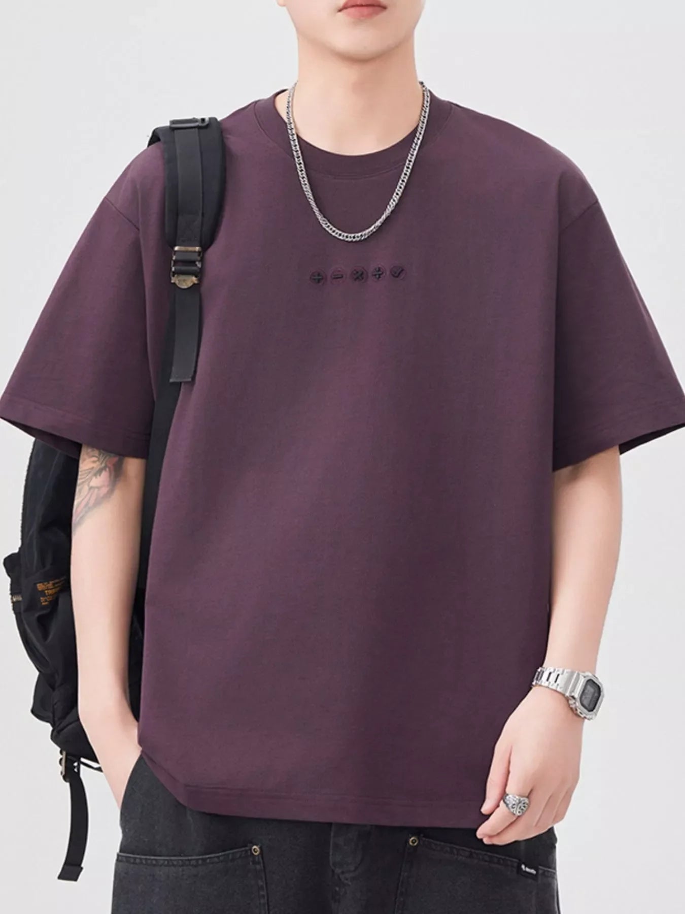 Men's Plus Size Round Neck Relaxed Fit T-Shirt