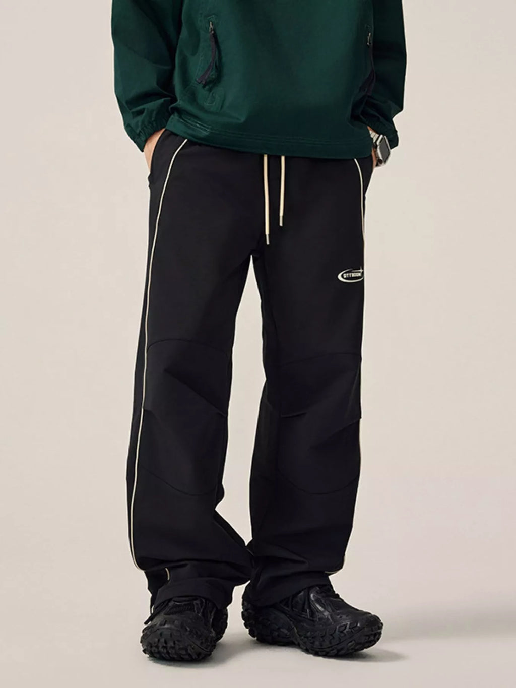 Men's Drawstring Wide Leg Pants