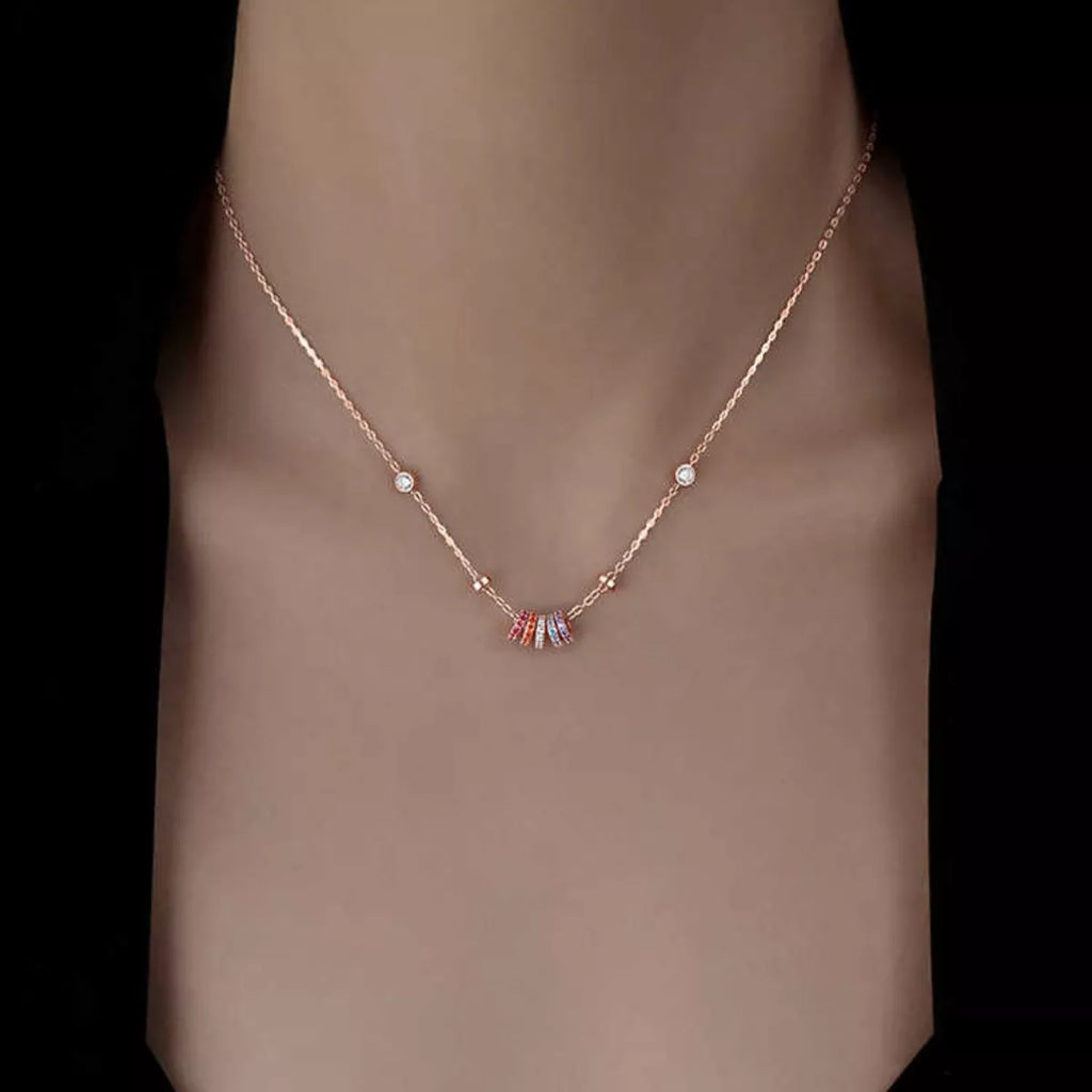 925 Sterling Silver Zircon Pendant Necklace