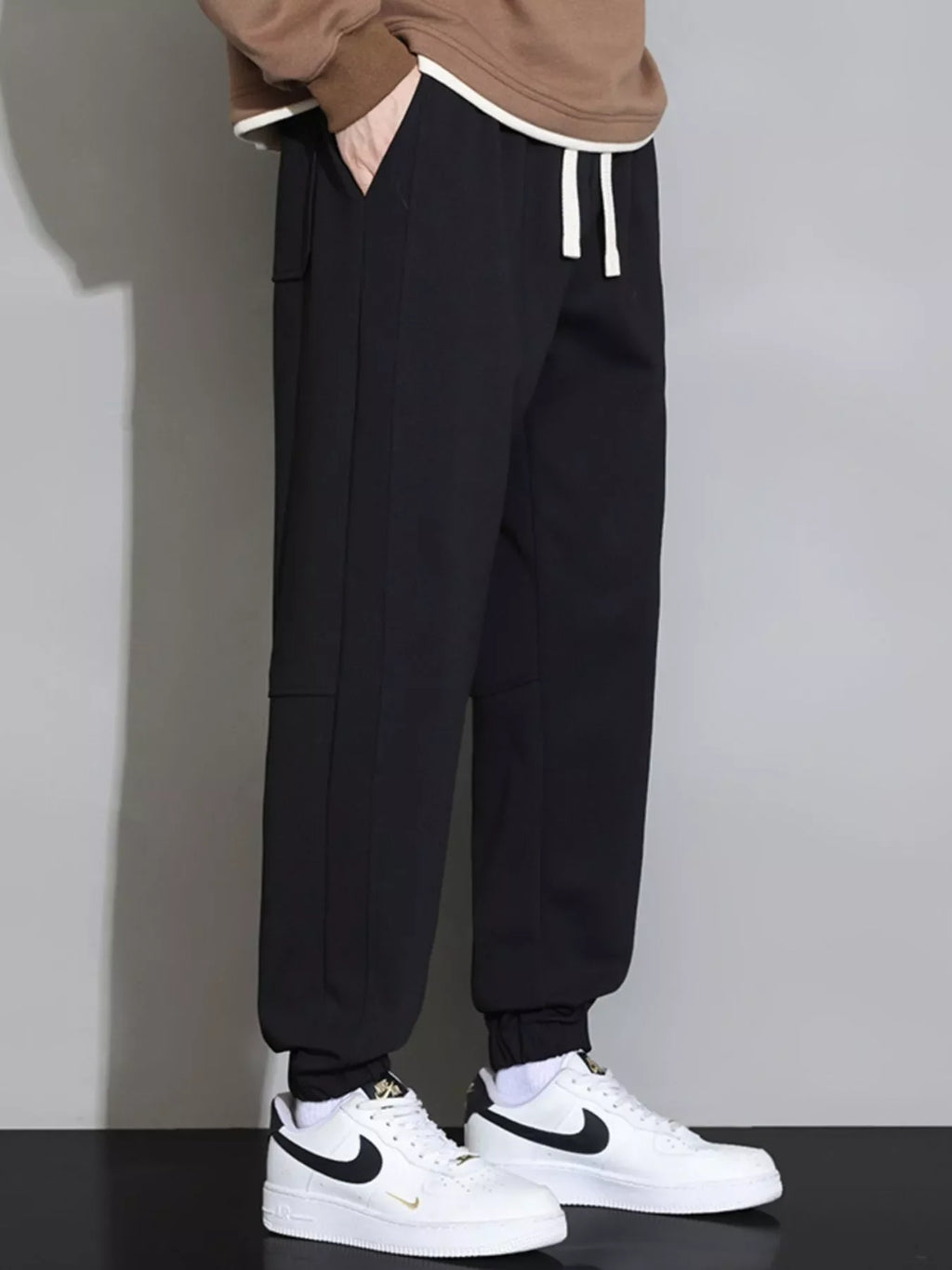 Men's Plus Size Casual Jogger Pants with Drawstring