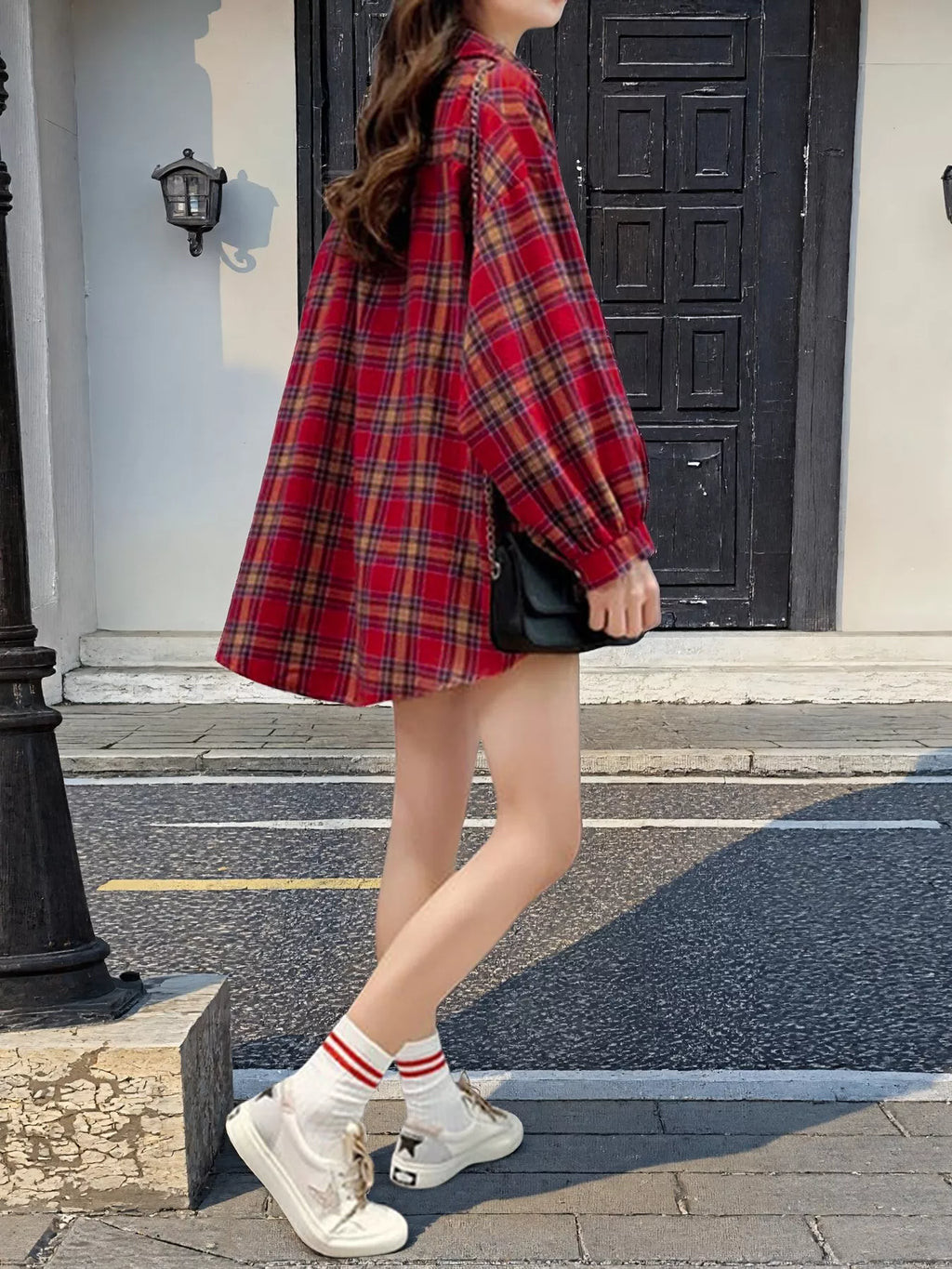 Plaid Button Up Long Sleeve Shirt
