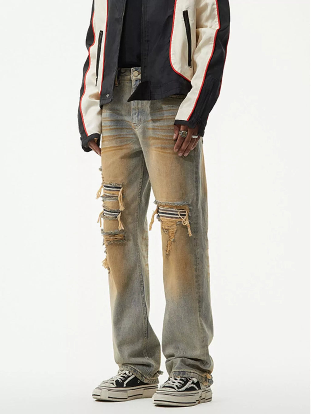 Men's Distressed Loose Fit Jeans