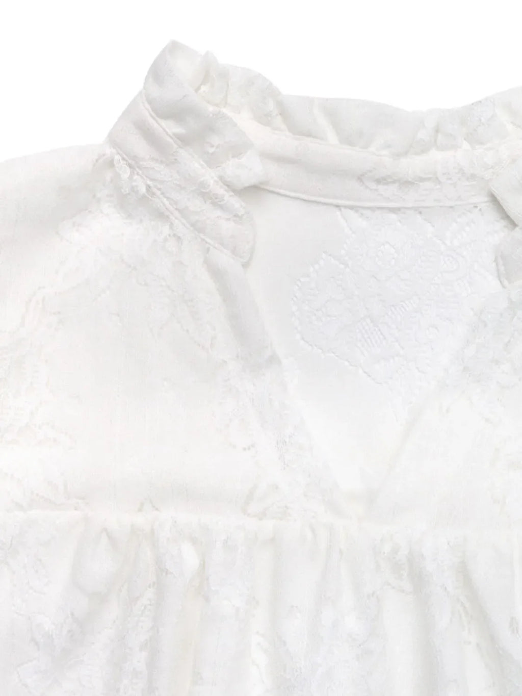Lace Notched Cap Sleeve Mini Dress