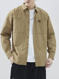 Men's Plus Size Button Down Shirt with Chest Pocket