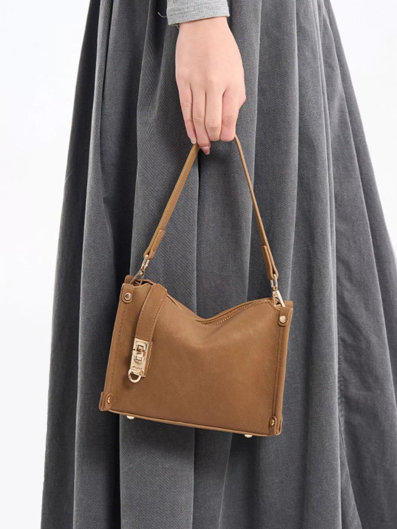 PU Leather Crossbody Bag with Adjustable Strap